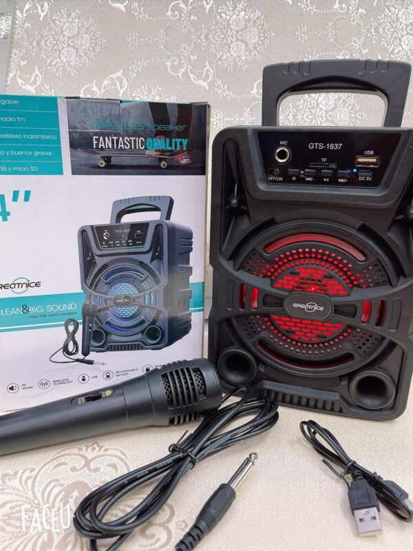 Sixonic GTS 1637 / 1638 Portable Rechargeable Wireless Bluetooth Speaker with Microphone